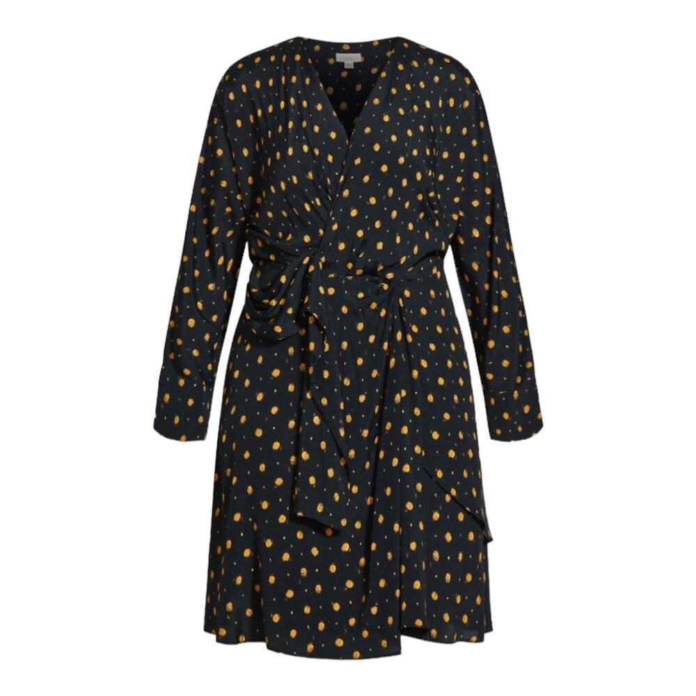 Refinity City Chic dress twist front black size XL 22